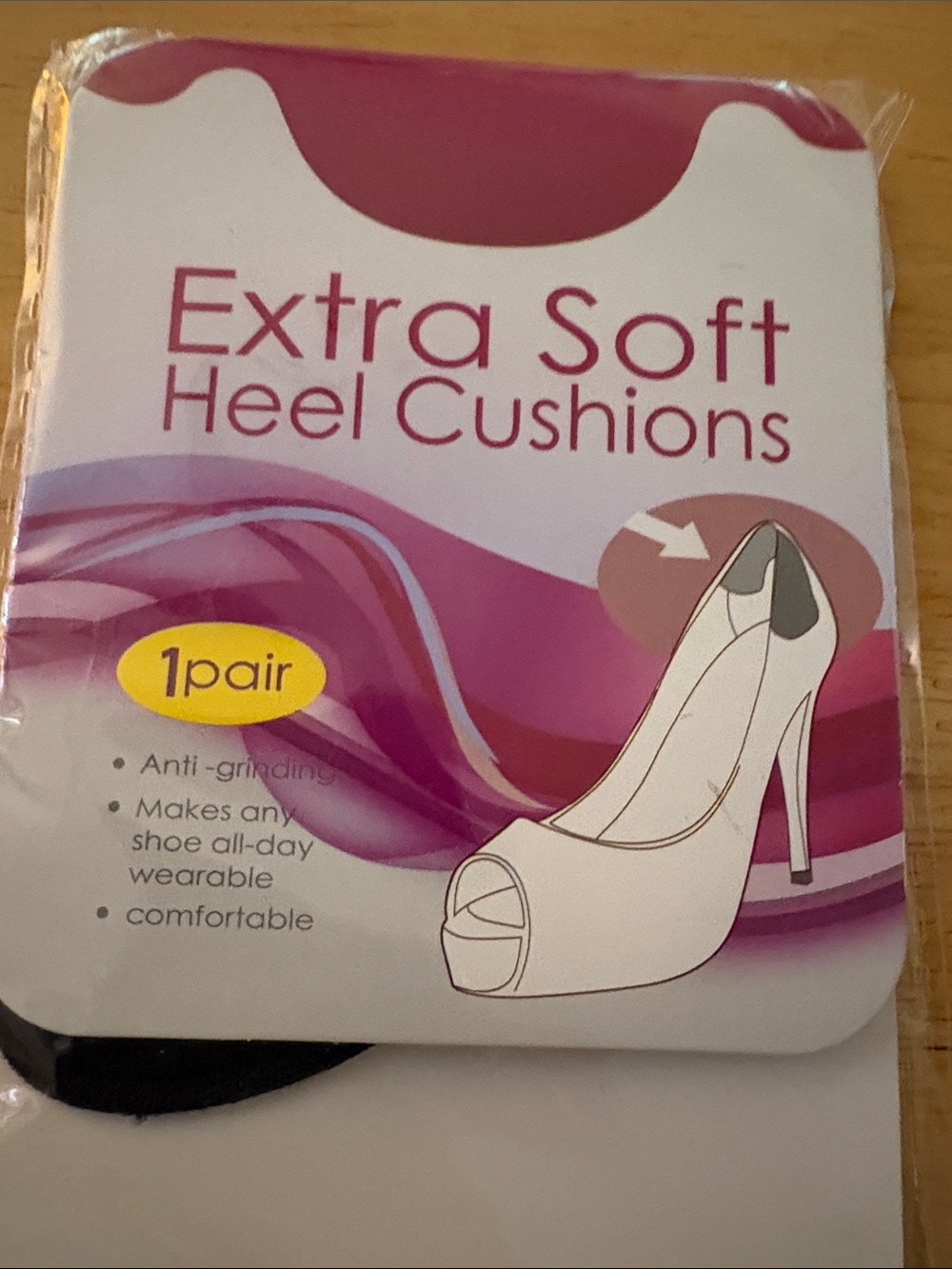 Extra Soft Heel Cushions - Black - Unbranded